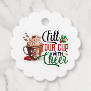 Étiquettes Cadeau Remplissez notre tasse avec Cheer