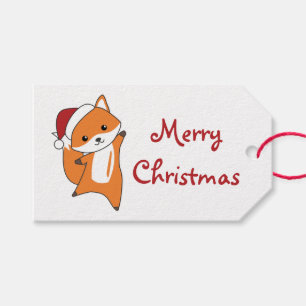 Étiquettes-cadeau Renard Noël Neige Animaux d'hiver Foxes Trucker Ha