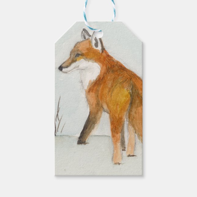 Étiquettes-cadeau Renard rouge (Devant)
