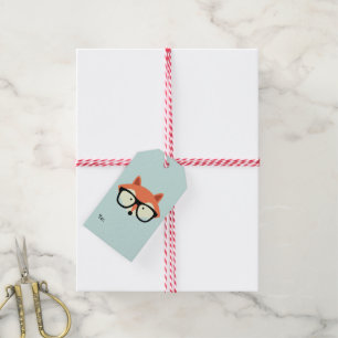 Étiquettes-cadeau Renard rouge Hipster