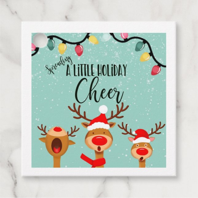 Étiquettes Cadeau répandre un peu de fête encourager carol noël (Devant)