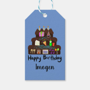 Étiquettes-cadeau Réseau neuronal d'anniversaire nerd