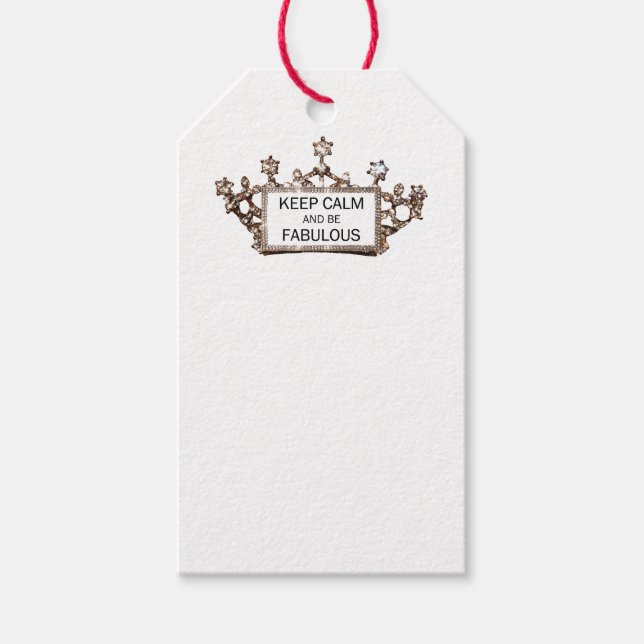 Étiquettes-cadeau "Restez Calme Et Soyez Fabuleux" (Devant)