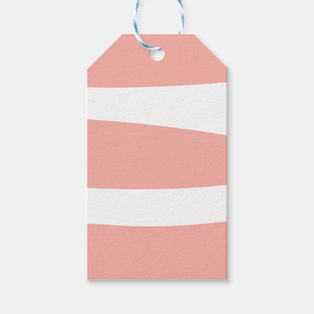 Étiquettes-cadeau Résumé Abricot et Blanc (Devant)