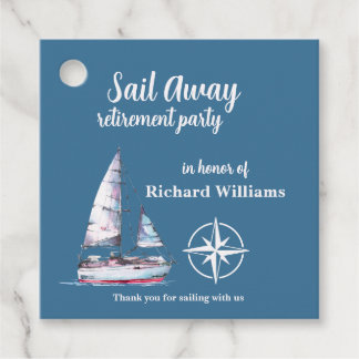 Étiquettes Cadeau Retirement Party Sail Away Nautical Theme