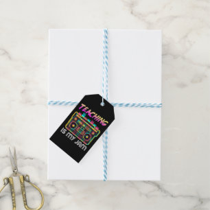 Étiquettes-cadeau Retour à l'école Rétro Enseigner est mon truc 80s