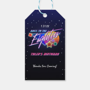 Étiquettes-cadeau Retour aux 80 Neon Tags cadeaux