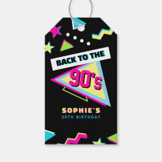 Étiquettes-cadeau Retour aux années 90, Cadeau pour une fête d'anniv