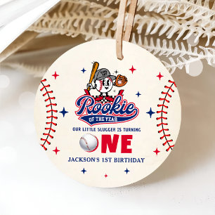 Étiquettes Cadeau Retro Baseball Boy Anniversaire Favoriser Tags