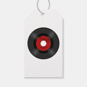 Étiquettes-cadeau Rétro disque de la musique 45