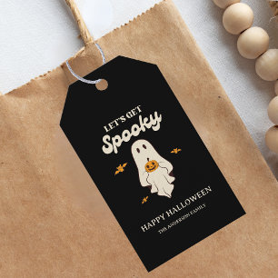 Étiquettes-cadeau Retro Halloween : Faisons-nous peur