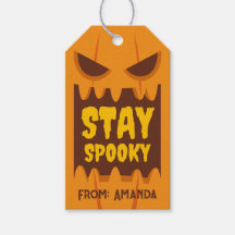 Retro Halloween Restez Éffrayant Orange Citrouille