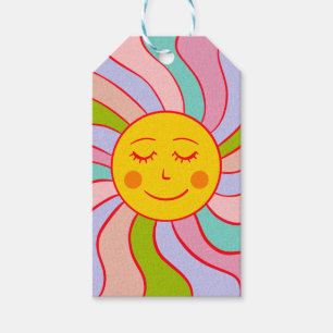 Étiquettes-cadeau Retro happy sun
