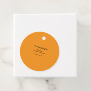 Étiquettes Cadeau Retro Orange Texture - Vibes d'été Art