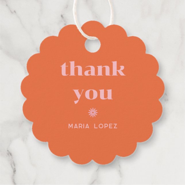 Étiquettes Cadeau Retro Squiggle Quinceañera (Dos)