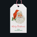 Étiquettes-cadeau Rétro Vintage Jolly Santa Claus de Christmas<br><div class="desc">Tags cadeaux avec une photo rétro festive. Le vieux Père Noël Jolly avec ses joues rousses et son sourire chaleureux et amical. Un peu de nostalgie de l'ancienne école pour les vieux temps,  cette image rappelle les souvenirs des célébrations du passé de Noël.</div>