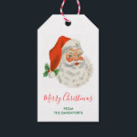 Étiquettes-cadeau Rétro Vintage Jolly Santa Claus de Christmas<br><div class="desc">Tags cadeaux avec une photo rétro festive. Le vieux Père Noël Jolly avec ses joues rousses et son sourire chaleureux et amical. Un peu de nostalgie de l'ancienne école pour les vieux temps,  cette image rappelle les souvenirs des célébrations du passé de Noël.</div>