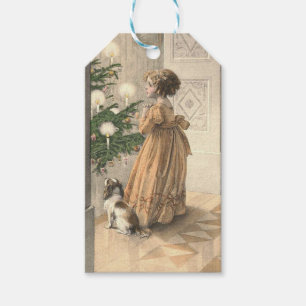 Étiquettes-cadeau Rétros vacances vintages de Noël victorien