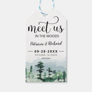 Étiquettes-cadeau Retrouvez-Nous Dans Les Bois Mariage En Plein Air 