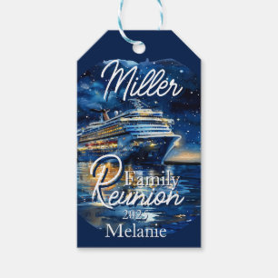 Étiquettes-cadeau Réunion de famille sur un bateau de croisière pers