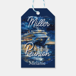 Étiquettes-cadeau Réunion de famille sur un bateau de croisière pers