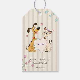 Étiquettes-cadeau Révélation du sexe du chien et du chat