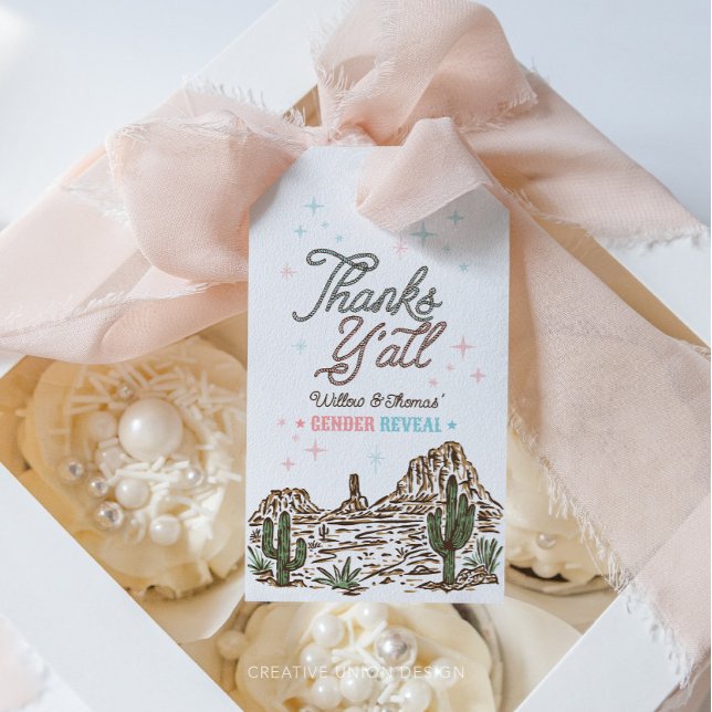 Étiquettes-cadeau Révélation du sexe Western Cowboy ou Cowgirl (Créateur téléchargé)