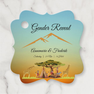 Étiquettes Cadeau Révéler le coucher du soleil africain