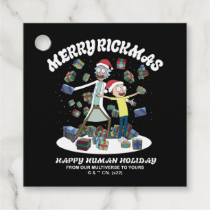 Étiquettes Cadeau Rick et Morty Joyeux Rickmas présents