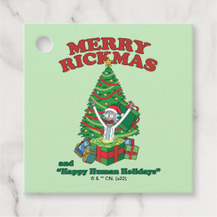 Étiquettes Cadeau Rick et Morty Portail Rick Merry Rickmas