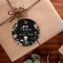 RIP 40e fête d'anniversaire Squelette rose floral