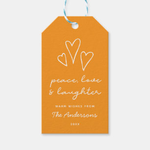 Étiquettes-cadeau Rire chic minimal moderne d'amour de paix des