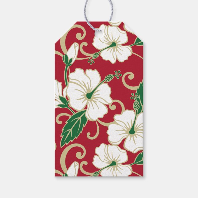 ÉTIQUETTES-CADEAU ROBE POLYNÉSIENNE (NOËL) CADEAUX (Devant)