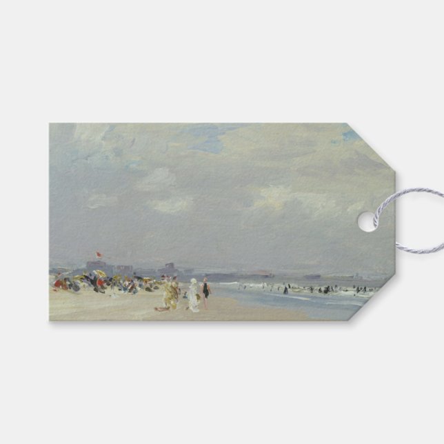 Étiquettes-cadeau Rockaway Beach (New York) (par E.H. Potthast) (Devant (Horizontal))