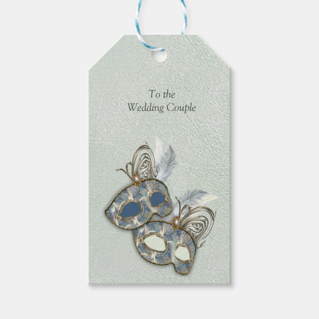 Étiquettes-cadeau Rococo Rich Motif design avec Masques (Devant)