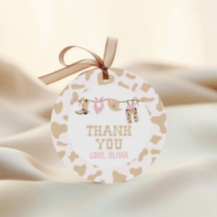 Étiquettes Cadeau Rodéo Vacheresse occidentale Fête prénatale Bébé R