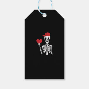 Étiquettes-cadeau Roll Skeleton Mains Coeur Valentines Jour Crâne