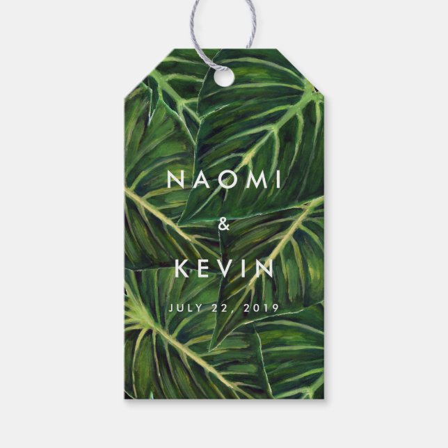 Étiquettes-cadeau Romance tropicale / Tag (Devant)