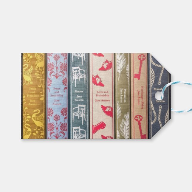 Étiquettes-cadeau Romans de Jane Austen (Devant (Horizontal))