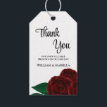 Étiquettes-cadeau Romantic Fall mariage extérieur belle roses rouges<br><div class="desc">Les jolies roses rouges asymétriques évoquent la beauté de la nature, symbolisant l'amour et la passion, tandis que l'arrière - plan blanc dégage élégance et charme. Ces étiquettes de faveur sont la touche finale idéale pour rendre votre mariage extérieur d'automne vraiment inoubliable. Il est conçu pour les couples et les...</div>