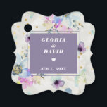 Étiquettes Cadeau Romantic Mauve Floral Carré Favoriser les étiquett<br><div class="desc">Design floral mauve romantique. Ce modèle de balise de faveur de mariage combine deux tailles de police pour un look plus dynamique. Pour les articles correspondants,  veuillez suivre le lien : https://www.zazzle.com/collections/romantic_mauve_floral_collection-119499646558679983 En coque,  vous devez personnaliser la conception et me contacter : szdesigns2021@gmail.com</div>