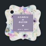 Étiquettes Cadeau Romantic Mauve Floral Carré Favoriser les étiquett<br><div class="desc">Design floral mauve romantique. Ce modèle de balise de faveur de mariage combine deux tailles de police pour un look plus dynamique. Pour les articles correspondants,  veuillez suivre le lien : https://www.zazzle.com/collections/romantic_mauve_floral_collection-119499646558679983 En coque,  vous devez personnaliser la conception et me contacter : szdesigns2021@gmail.com</div>