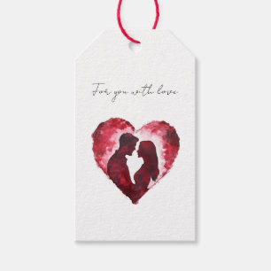 Étiquettes-cadeau Romantique Amour Mariage de coeur