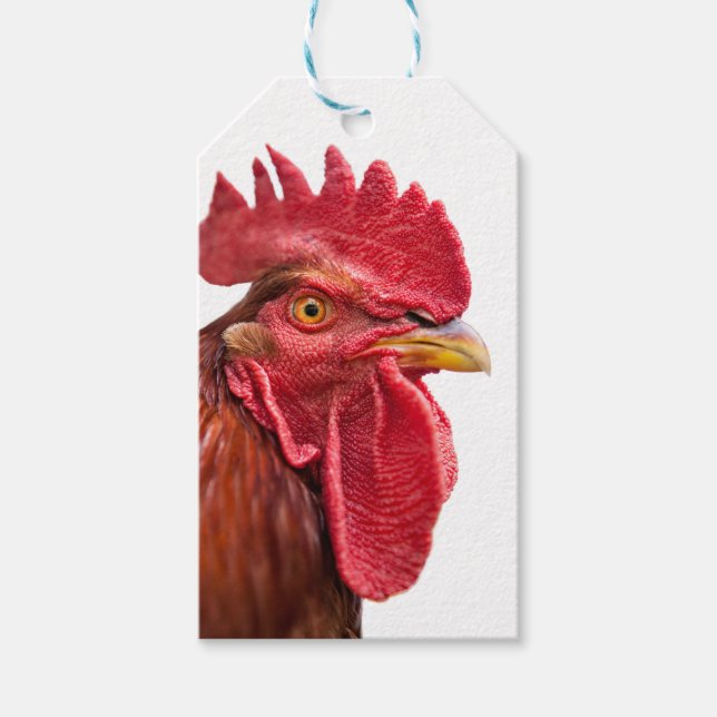 Étiquettes-cadeau Rooster Face (Devant)