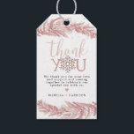 Étiquettes-cadeau RORY Blush Winter Pine Neige Flake Christmas Favor<br><div class="desc">Cette étiquette de faveur ou cadeau comprend du pin d'hiver rustique rose vif, un flocon de neige de parties scintillant d'or rose et une police de script amusante. Ce tag est l'ajout parfait à votre célébration de mariage d'hiver, baby shower festif, douche nuptiale de vacances ou tout autre événement. Modifiez...</div>