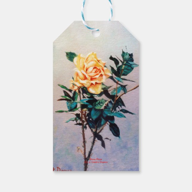 Étiquettes-cadeau Rosa/Rose (Dos)