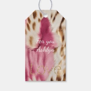 Étiquettes-cadeau Rose Blanc Or Sud-Ouest Cowgirl Parties scintillan