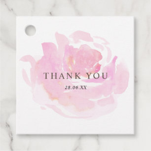 Étiquettes Cadeau Rose Chérie Merci
