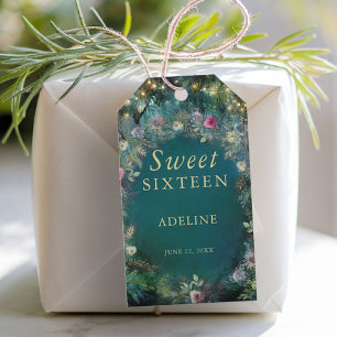 Étiquettes-cadeau Rose de forêt enchantée Végétation Fée Nom du bois