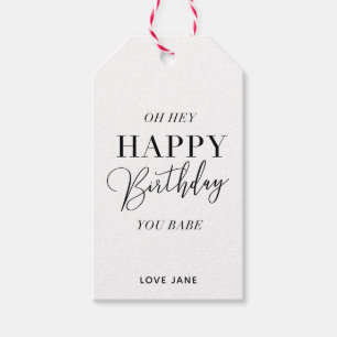 Étiquettes-cadeau Rose d'étiquette "joyeux anniversaire, vous de